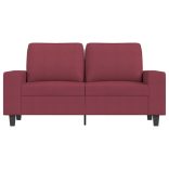 kétszemélyes bordó szövet kanapé 120 cm