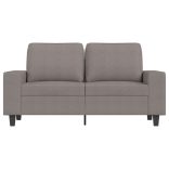 kétszemélyes fekete szövetkanapé 120 cm