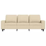 3 személyes krémszínű szövet kanapé 180 cm