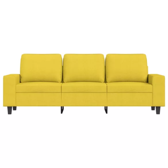 3 személyes világossárga szövet kanapé 180 cm