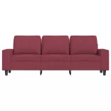 3 személyes bordó szövet kanapé 180 cm