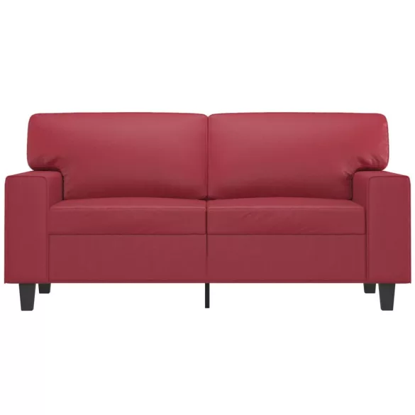 2 személyes bordó műbőr kanapé 120 cm