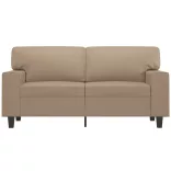 2 személyes cappuccino színű műbőr kanapé 120 cm