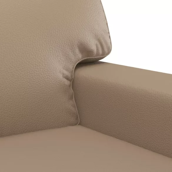 2 személyes cappuccino színű műbőr kanapé 120 cm