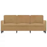 3 személyes barna bársony kanapé 180 cm