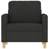 fekete szövet kanapéfotel 60 cm