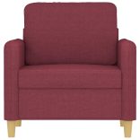 bordó szövet kanapéfotel 60 cm