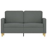 kétszemélyes sötétszürke szövetkanapé 120 cm