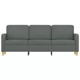 3 személyes sötétszürke szövet kanapé 180 cm