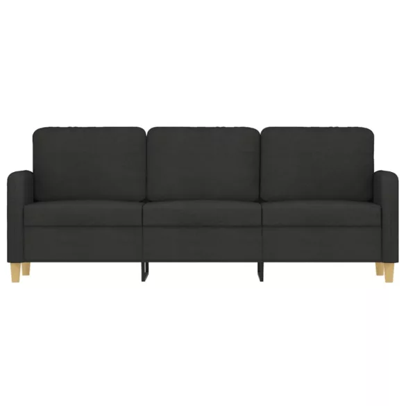 3 személyes fekete szövetkanapé 180 cm