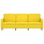 3 személyes világossárga szövet kanapé 180 cm