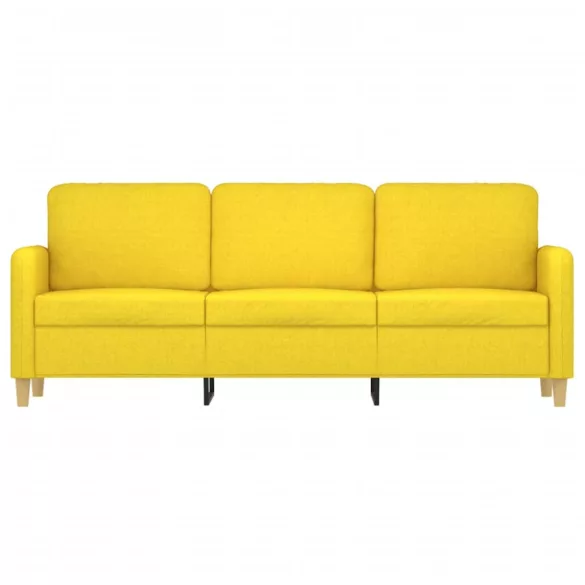 3 személyes világossárga szövet kanapé 180 cm