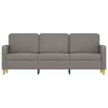 3 személyes fekete szövetkanapé 180 cm