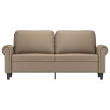 2 személyes cappuccino színű műbőr kanapé 140 cm