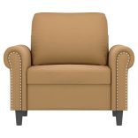 barna bársony kanapéfotel 60 cm