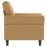 barna bársony kanapéfotel 60 cm