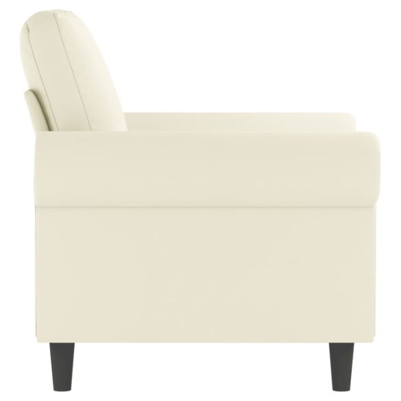 krémszínű bársony kanapéfotel 60 cm