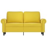 kétszemélyes sárga bársony kanapé 120 cm