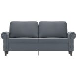 kétszemélyes sötétszürke bársony kanapé 140 cm