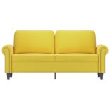 kétszemélyes sárga bársony kanapé 140 cm