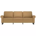 3 személyes barna bársony kanapé 180 cm