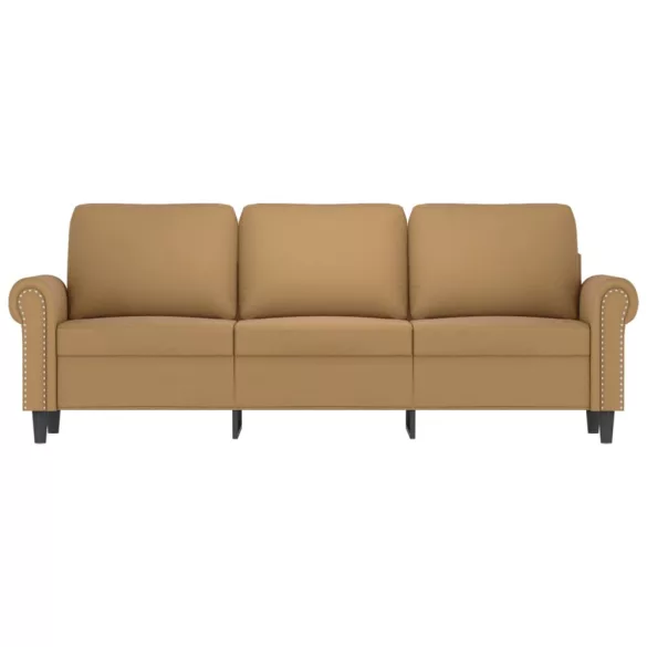 3 személyes barna bársony kanapé 180 cm