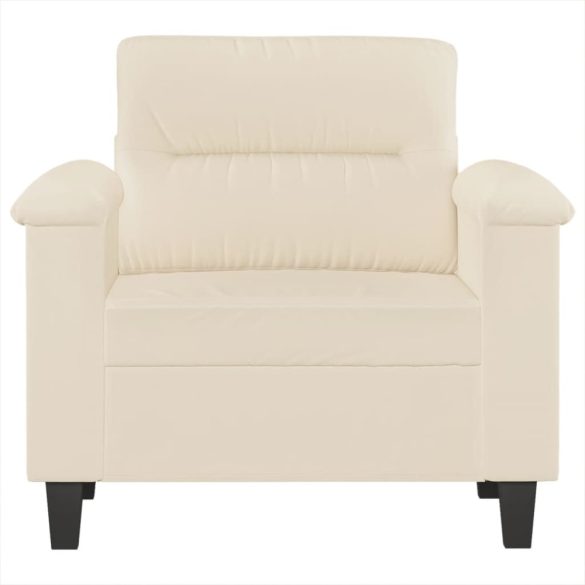 bézs mikroszálas szövet kanapéfotel 60 cm