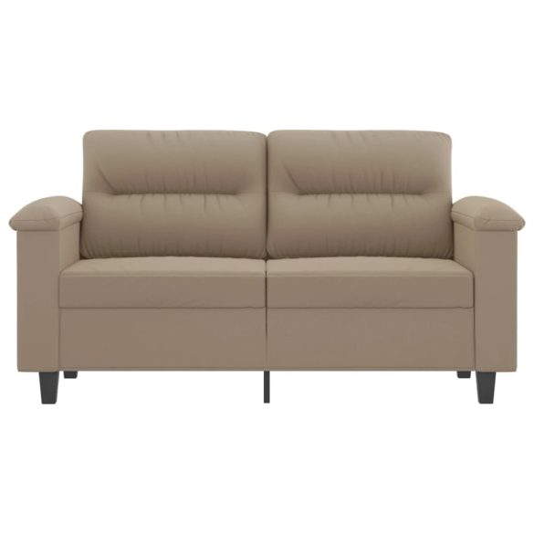 kétszemélyes tópszínű mikroszálas szövetkanapé 120 cm