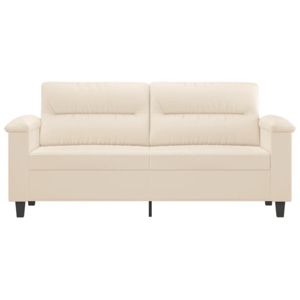 kétszemélyes bézs mikroszálas szövetkanapé 140 cm