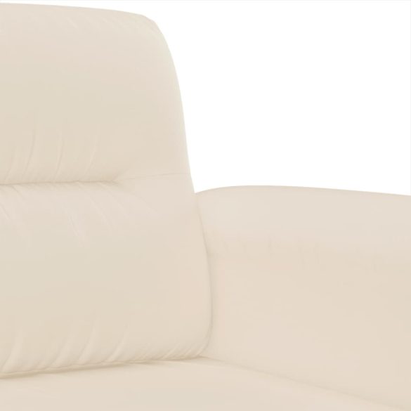 kétszemélyes bézs mikroszálas szövetkanapé 140 cm