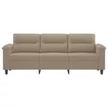 3 személyes tópszínű mikroszálas szövetkanapé 180 cm