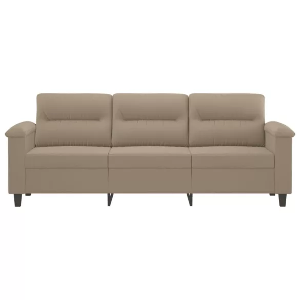 3 személyes tópszínű mikroszálas szövetkanapé 180 cm