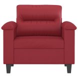 bordó műbőr kanapéfotel 60 cm