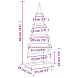 fekete fém karácsonyfa dekorációhoz 60 cm