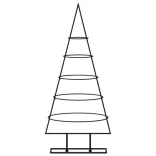 fekete fém karácsonyfa dekorációhoz 90 cm