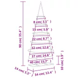 fekete fém karácsonyfa dekorációhoz 90 cm