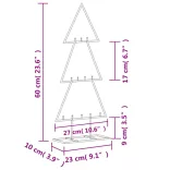 fekete fém karácsonyfa dekorációhoz 60 cm