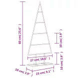 fekete fém karácsonyfa dekorációhoz 60 cm
