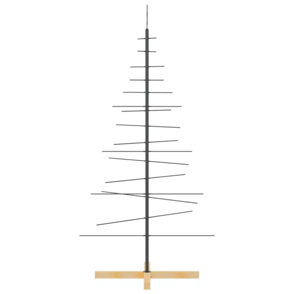 fekete fém karácsonyfa alap dekorációhoz 150 cm