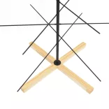 fekete fém karácsonyfa alap dekorációhoz 150 cm