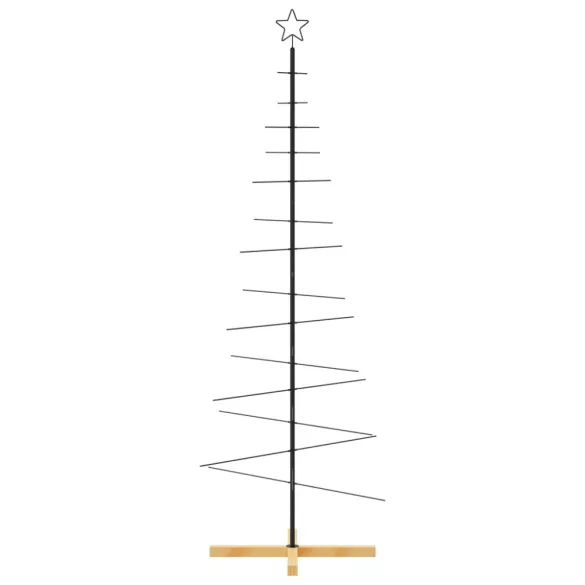 fekete fém karácsonyfa alap dekorációhoz 180 cm