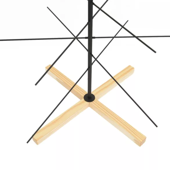 fekete fém karácsonyfa alap dekorációhoz 180 cm