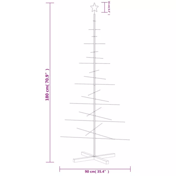 fekete fém karácsonyfa alap dekorációhoz 180 cm