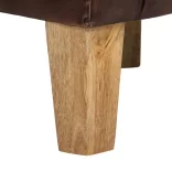 sötétbarna valódi bőr kagylófotel