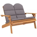 tömör akácfa Adirondack kerti pad párnával