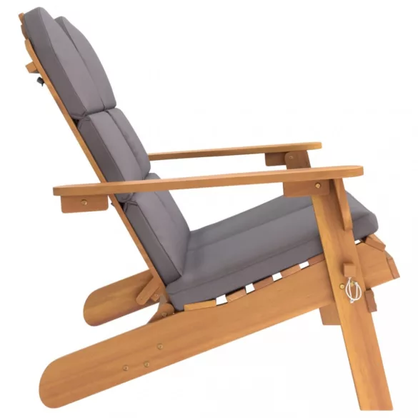 tömör akácfa Adirondack kerti pad párnával