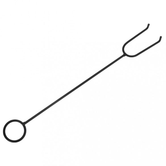 acél XXL méretű tűztál piszkavassal 70 cm