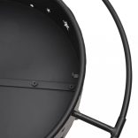 acél XXL méretű tűztál piszkavassal 70 cm