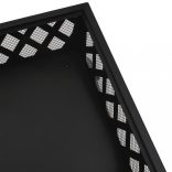 acél XXL méretű tűztál piszkavassal 50 cm