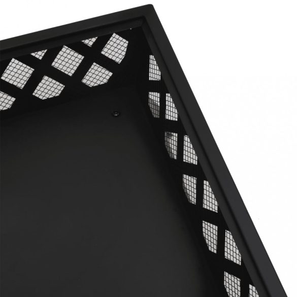 acél XXL méretű tűztál piszkavassal 50 cm